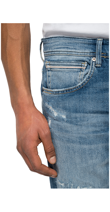 573 BIO 10.5 OZ スーパーストレッチストレートデニムパンツ GROVER 詳細画像